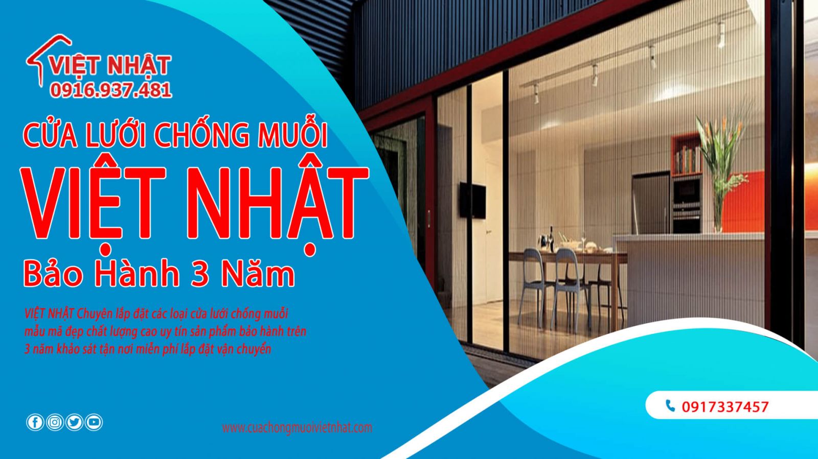 Kho xưởng phụ kiện cửa lưới chống muỗi Việt Nhật