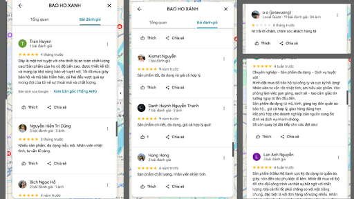 đánh giá khách hàng về công ty bảo hộ xanh
